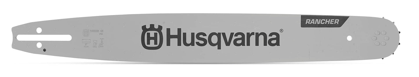 Husqvarna 18 Inch Rancher Chainsaw Bar, 3/8" Pitch .050" Gauge, 68 Drive Links, Chainsaw Accessories