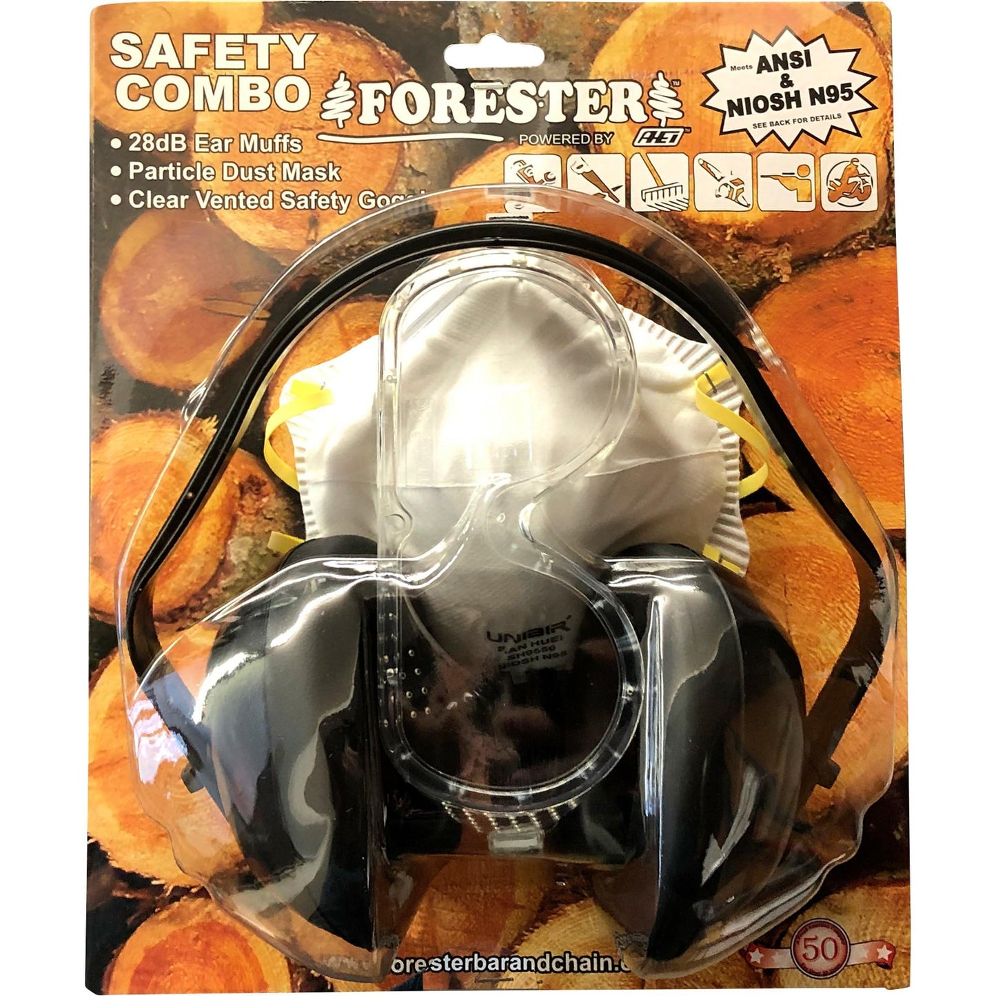 The Face Protector Super Value 3PC Construction Safety Glasses Head Covering Mechanic Safety Set