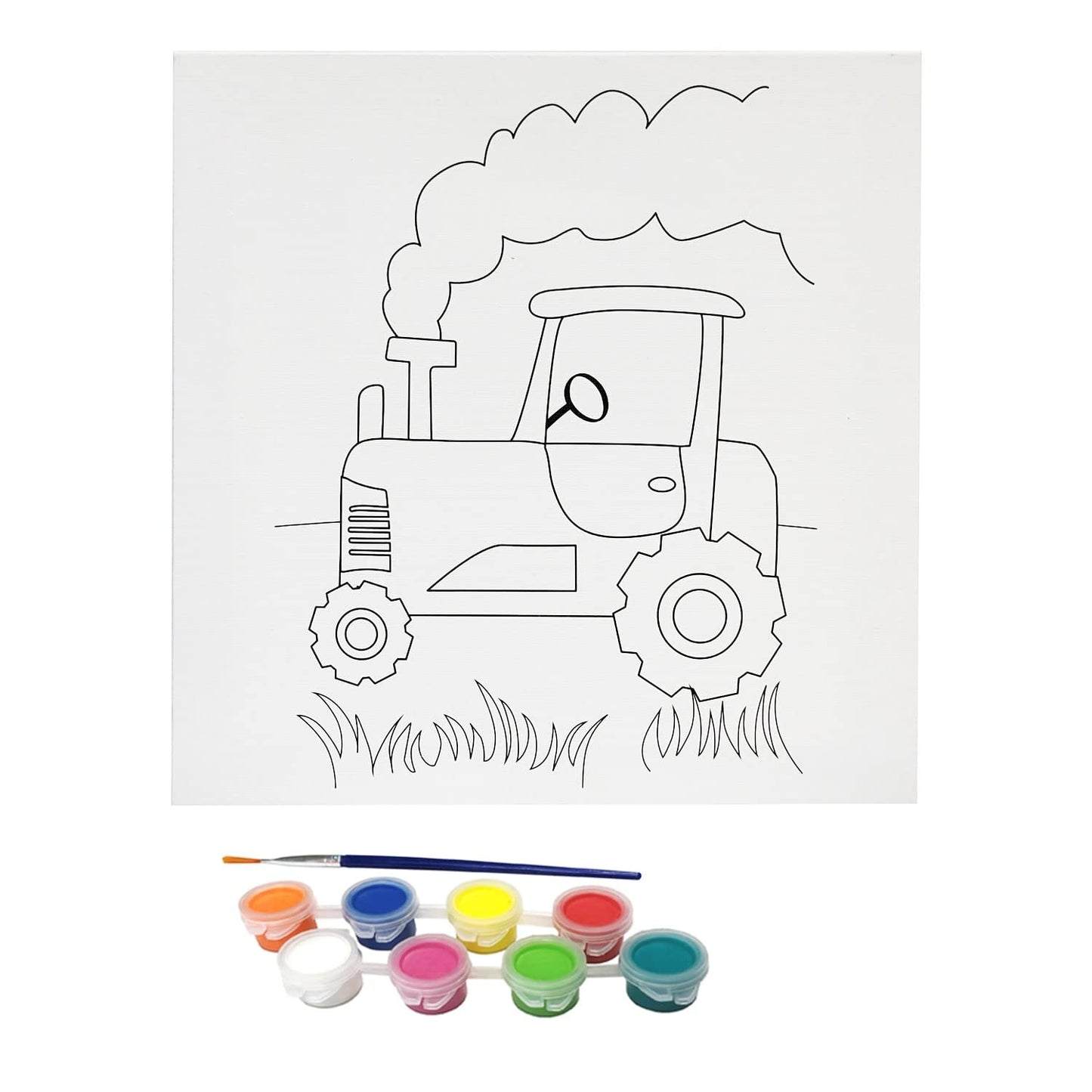 Misco Toys Canvas Paint Party Kits, 11 Piece Art kit Pre-Drawn Outline Canvas for Paint and Sip 8 Colors and Brush Included, Great Gift for Kids 4+ and Adults Too!