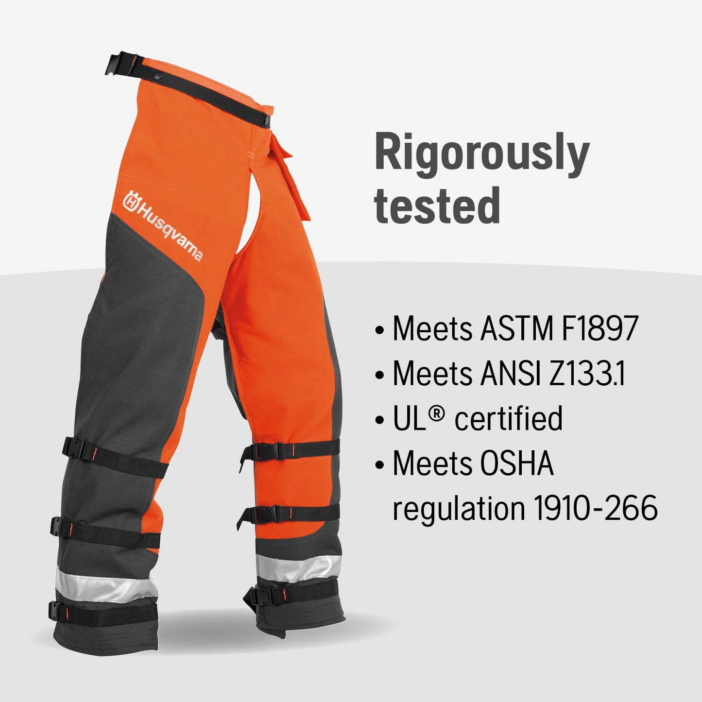 Husqvarna unisex adult 36-38 In. Orange/Gray Tech. Technical Chaps, Orange, 36 to 38-Inch US