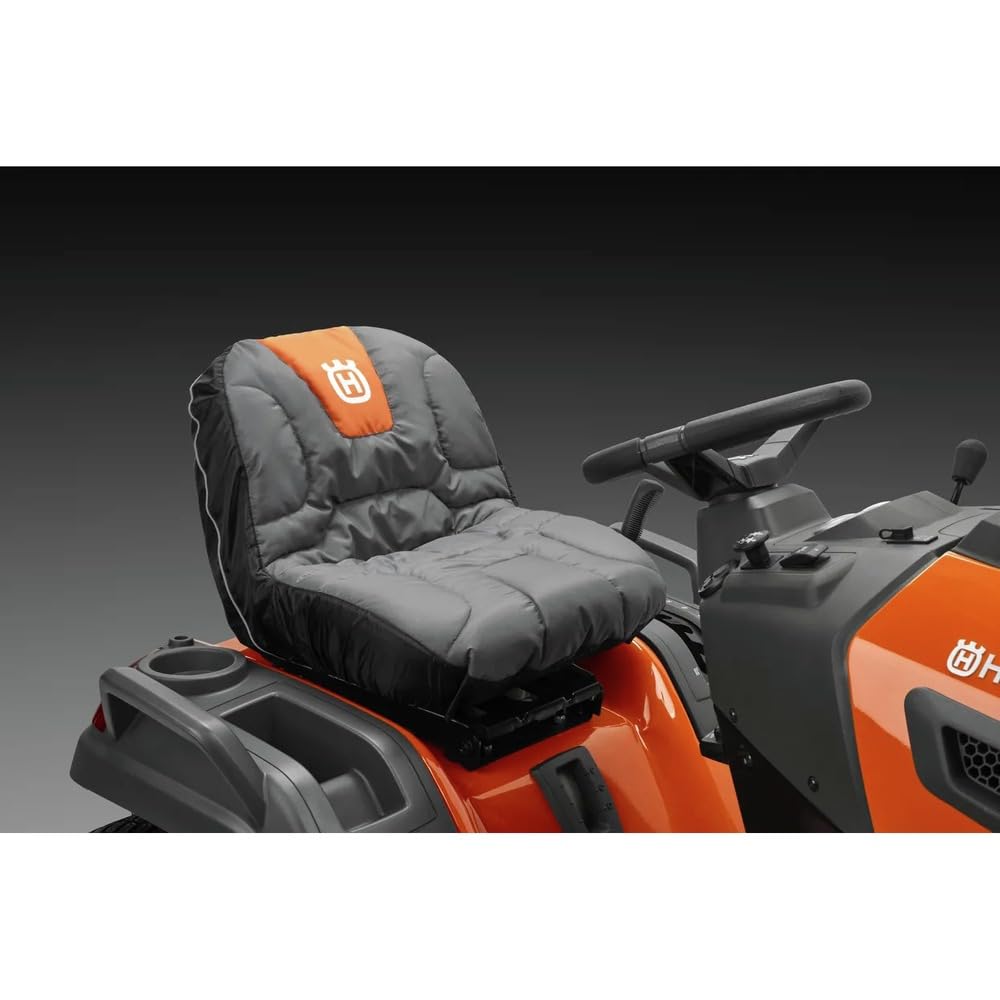 Husqvarna Tractor Seat Cover Riding Mower Accessories, Orange/Gray