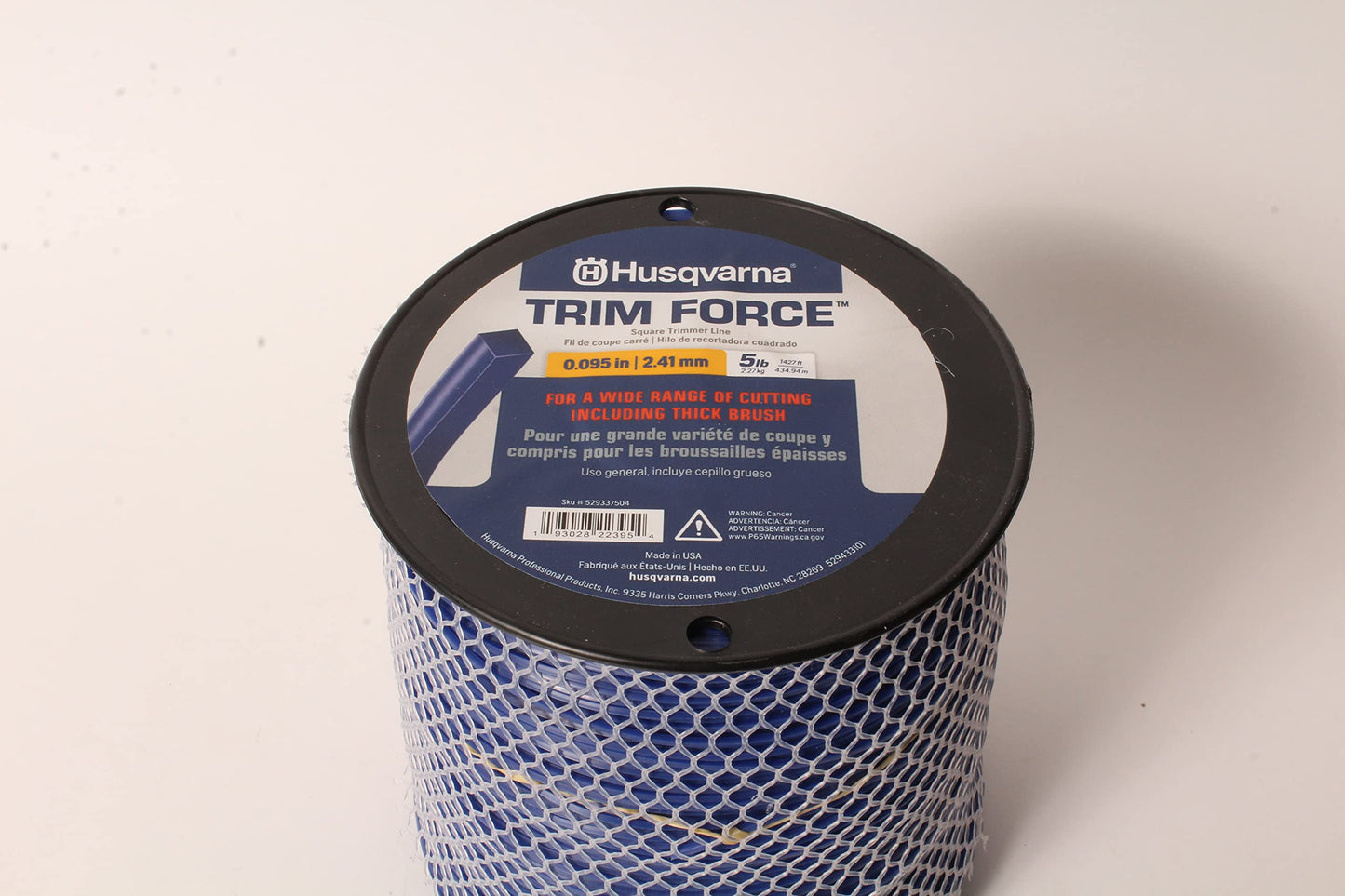 Husqvarna Genuine 529337504 Trim Force Square Trimmer Line 5lb 1427' Spool .095"