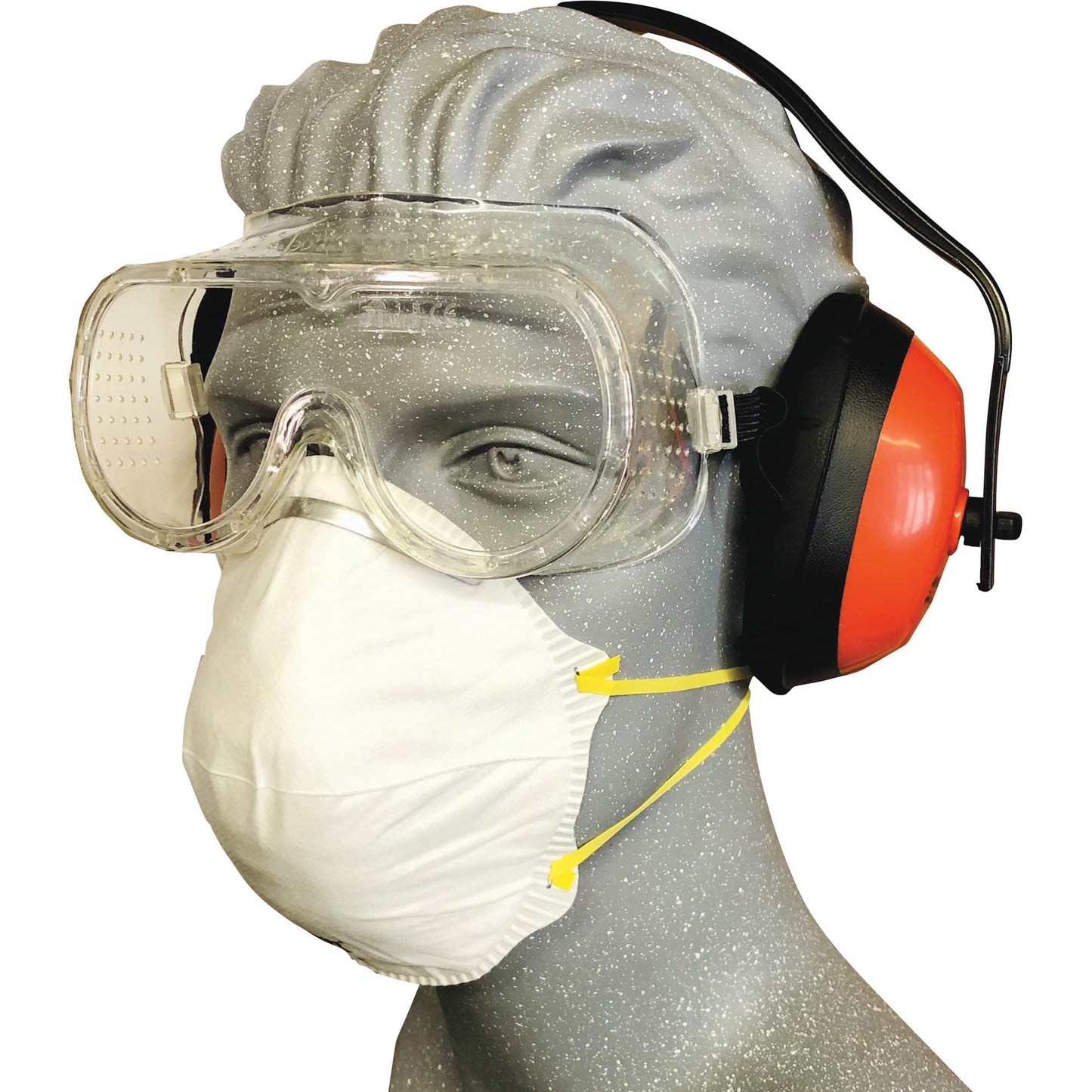 The Face Protector Super Value 3PC Construction Safety Glasses Head Covering Mechanic Safety Set