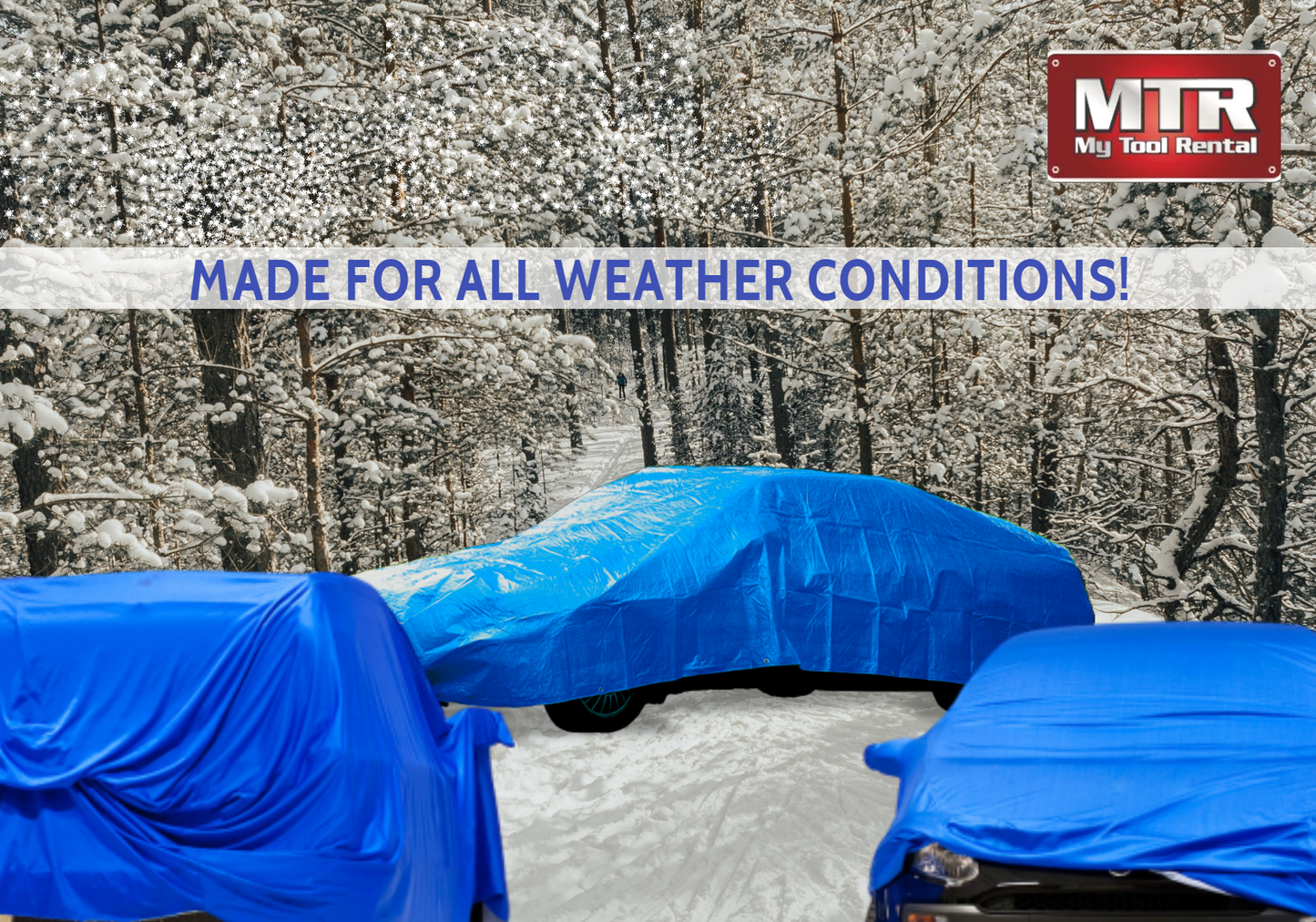 The Ultimate Polytarp 15'X 25'  MTR 5 Mil Multi-Use Waterproof Outdoor Blue Tarp Durable 5 Mil Blue Tarpaulin 36" Rot & Rustproof Grommets Sun & Fade Resistant Camping Boating Backyard Extra Strength Weave