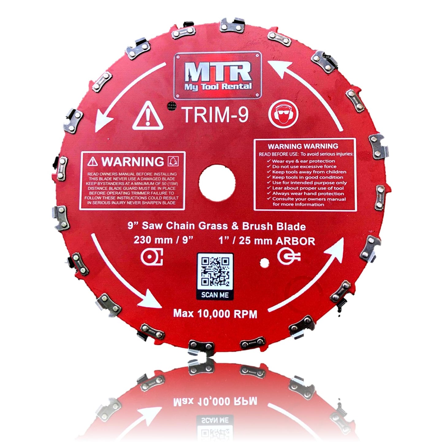 MTR Saw Chain Tooth Brush Cutter Blades Circular Blade Weed Eater Cutter Trimmer 10,000RPM Steel Grass Brush Cutter Blade Forest Trees Wood Metal Multi Use Blades & Bundle Kits (9" KIT)
