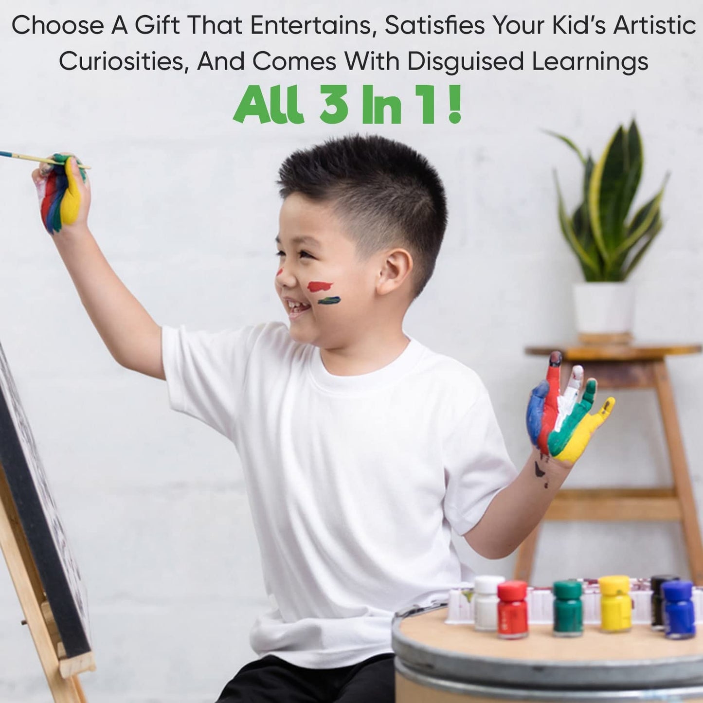 Misco Toys Canvas Paint Party Kits, 11 Piece Art kit Pre-Drawn Outline Canvas for Paint and Sip 8 Colors and Brush Included, Great Gift for Kids 4+ and Adults Too!