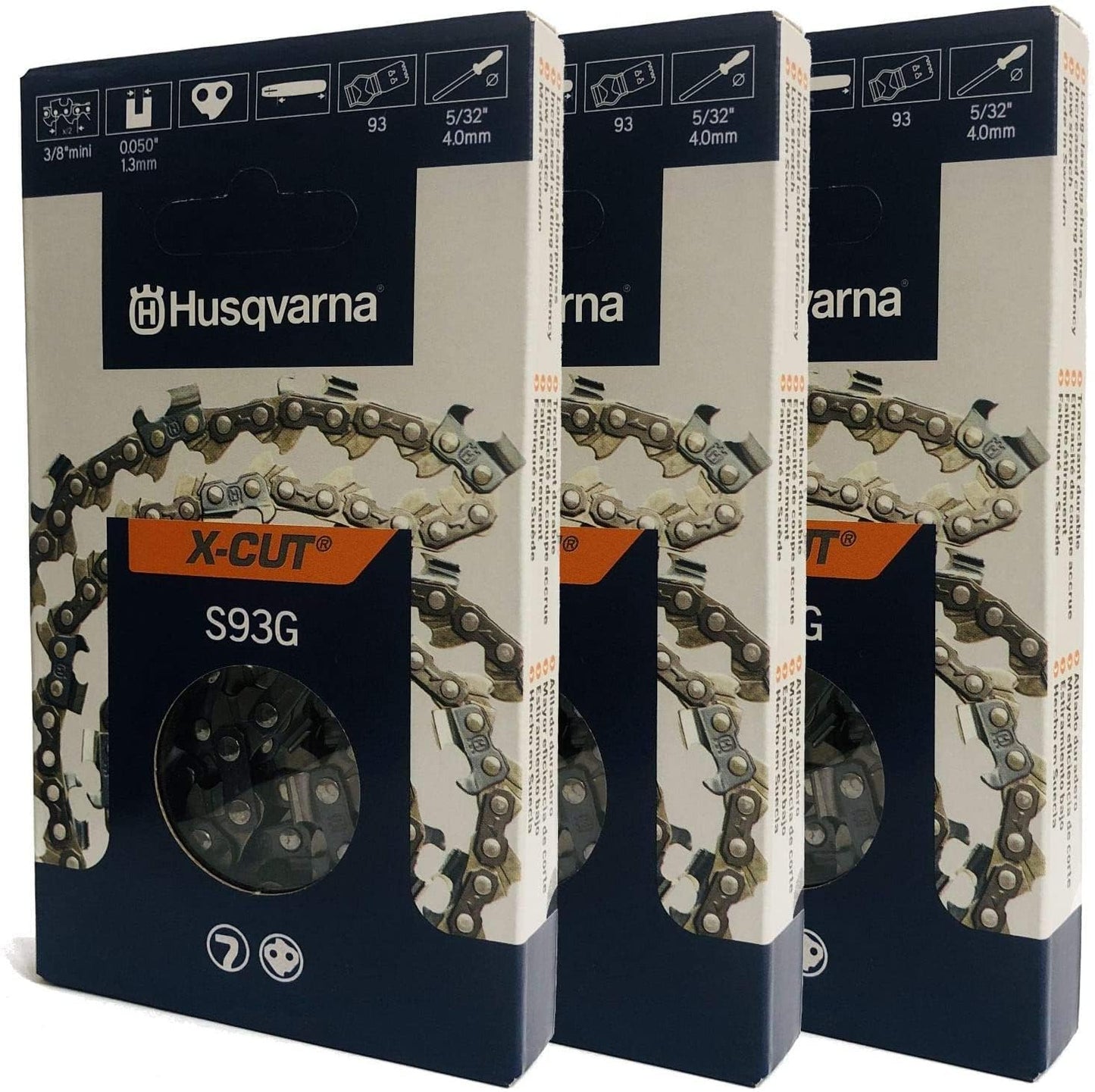 Husqvarna 585422152 S93G 14" Chain 3/8 Mini .050 52DL 3 Pack