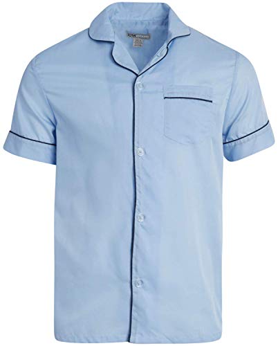 Ten West Apparel Men's 2-Piece Pajama Set with Short Sleeve Shirt and Long Pants