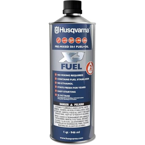 Husqvarna XP Pre-Mixed Fuel and Engine Oil Quart (3 Pack),Blue