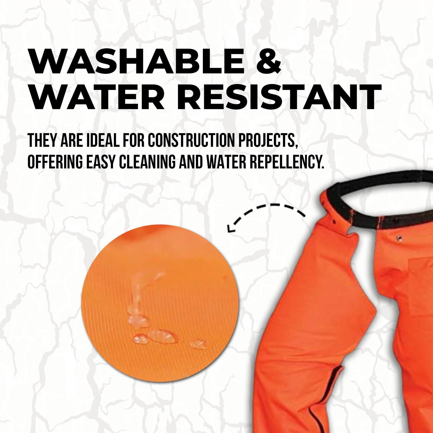 FORESTER Protective Trimmer Safety Chaps, Orange, Large (One Size Fits Most) *Not for Use with Chainsaws*