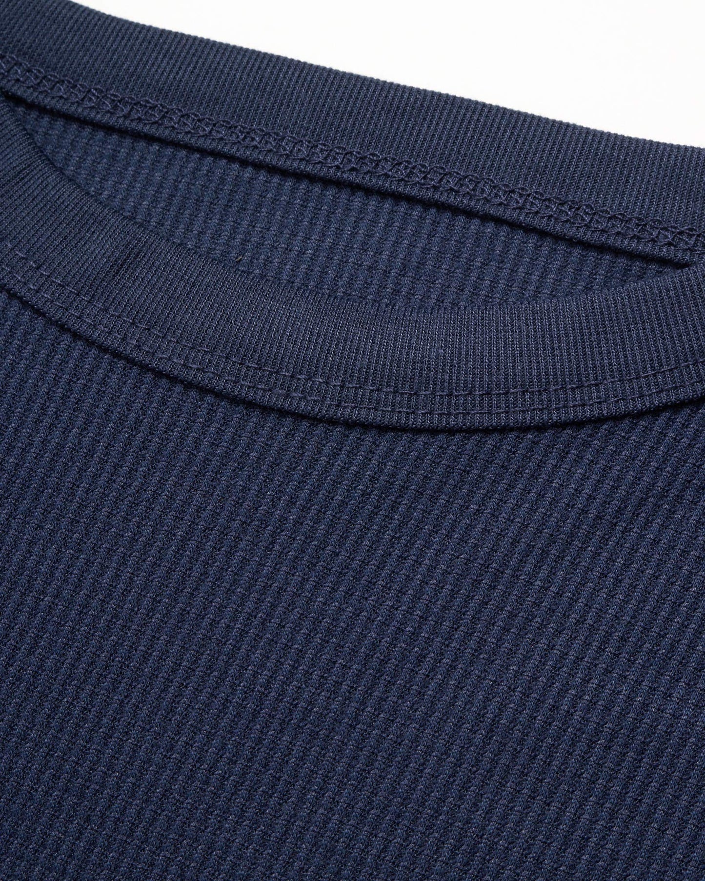Fourcast Big Men's Thermal Pajama Set - Plus Sized Base Layer Long Sleeve Waffle T-Shirt and Long John Pants, Navy, Size Large
