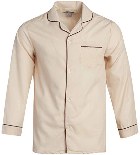 Ten West Apparel Men’s Pajamas Set - Long Sleeve Button Down Sleep Shirt and Pajama Bottoms Sleepwear Set