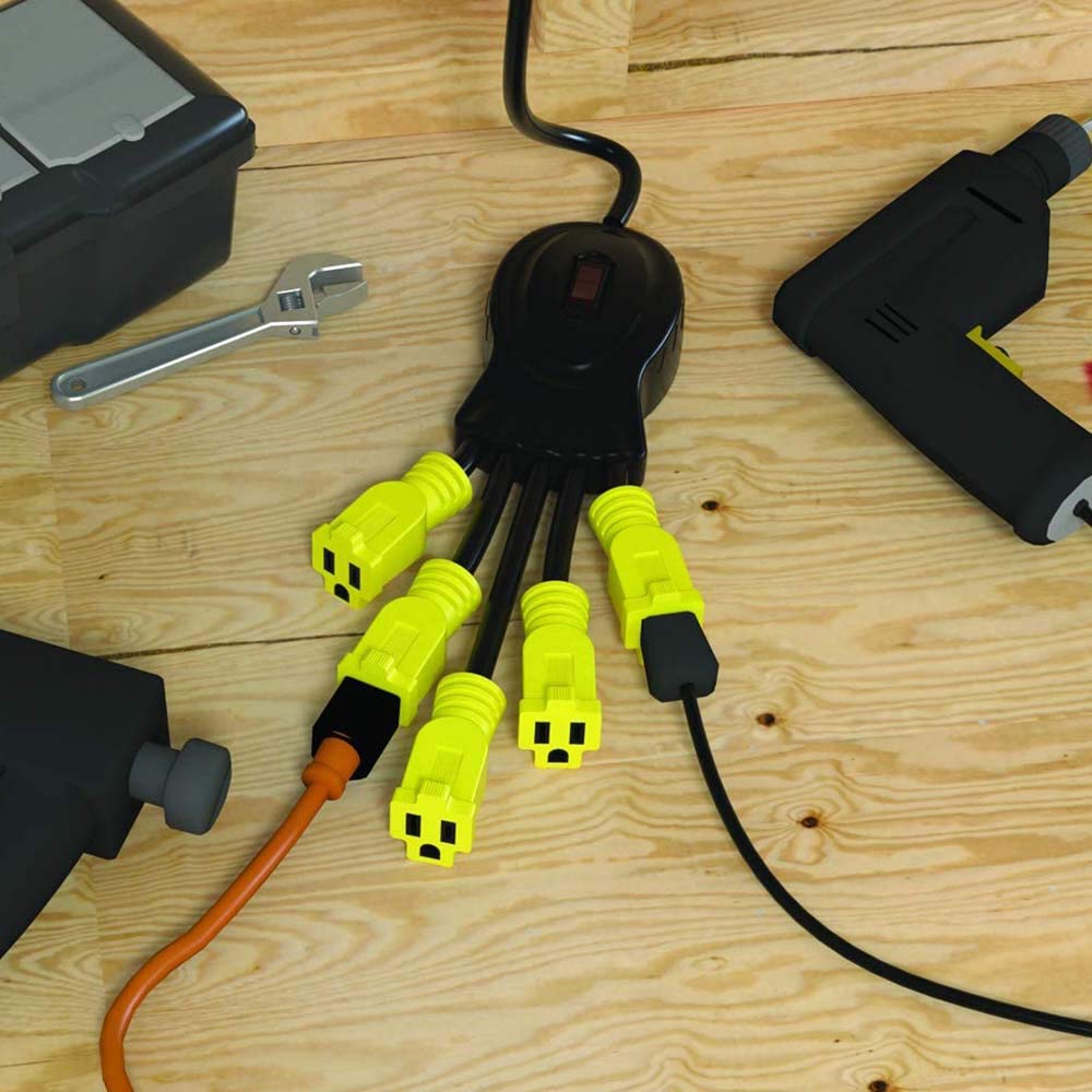 STANLEY Power Squid with 5 Grounded Outlets, 16 x 5 x 2 inches