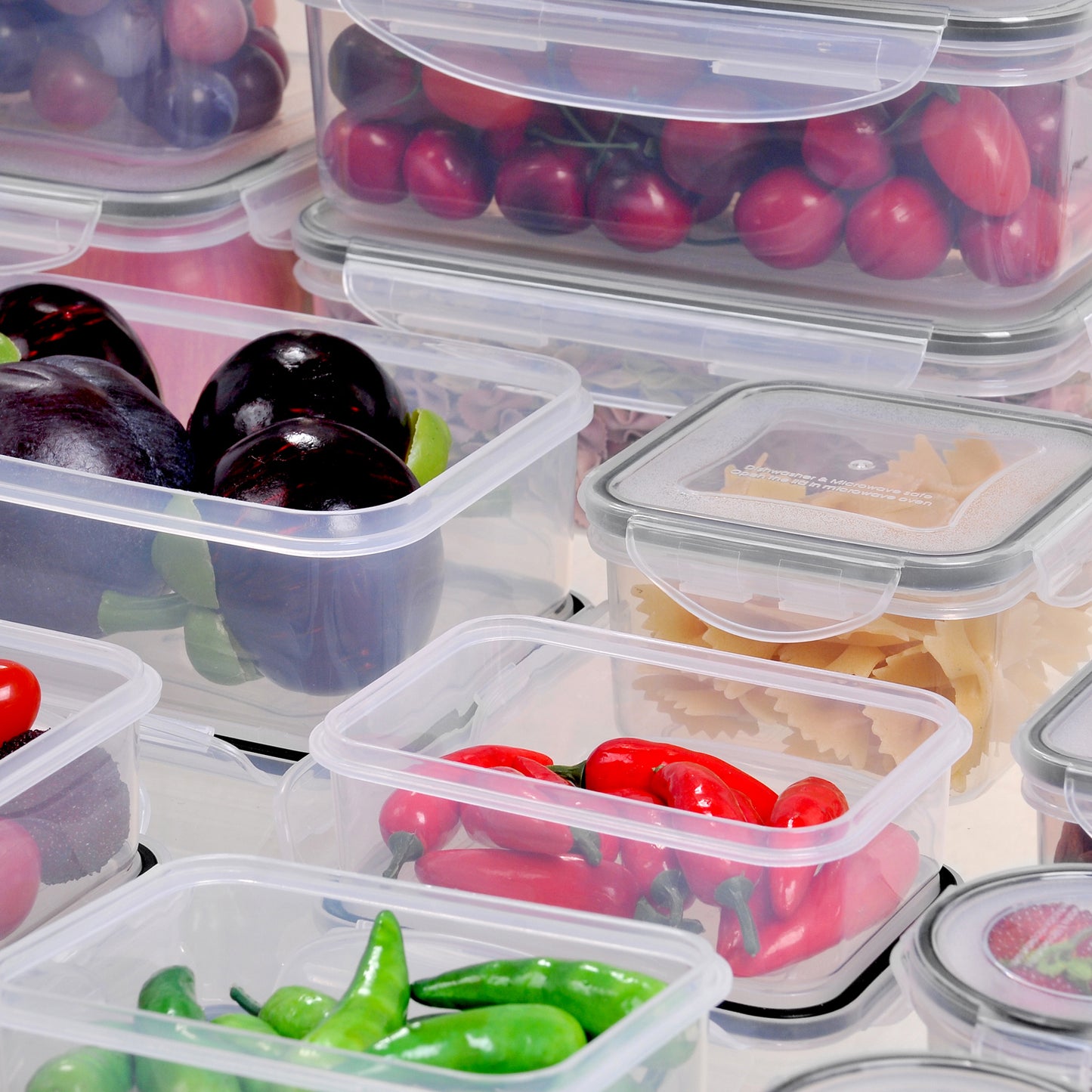 MTR 28 PC Value Pack Storage Containers BPA Free Kitchen Stackable Storage Pantry Organization Dishwasher Safe Microwave Safe Freezer Safe Airtight Silicone Containers Leakproof & Reusable