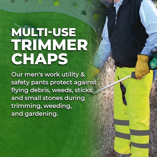 FORESTER Protective Trimmer Safety Chaps, Orange, Large (One Size Fits Most) *Not for Use with Chainsaws*