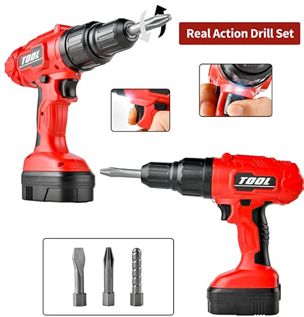 Misco Toys Construction Pretend Play Tool Kits, Kids Tool Drill Kid Leaf Blower Boys Circular Saw Sets, Kids Construction Gardening Toys Toddler Tool Box Gift for Kids