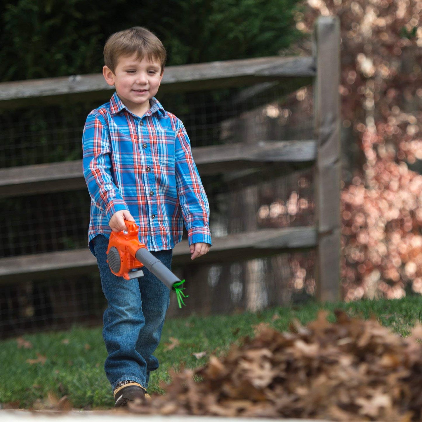 Husqvarna Toy Chainsaw, Leaf Blower, Hedge Trimmer and Lawn Trimmer (2-Pack)