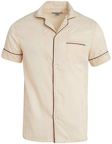 Ten West Apparel Men's 2-Piece Pajama Set with Short Sleeve Shirt and Long Pants