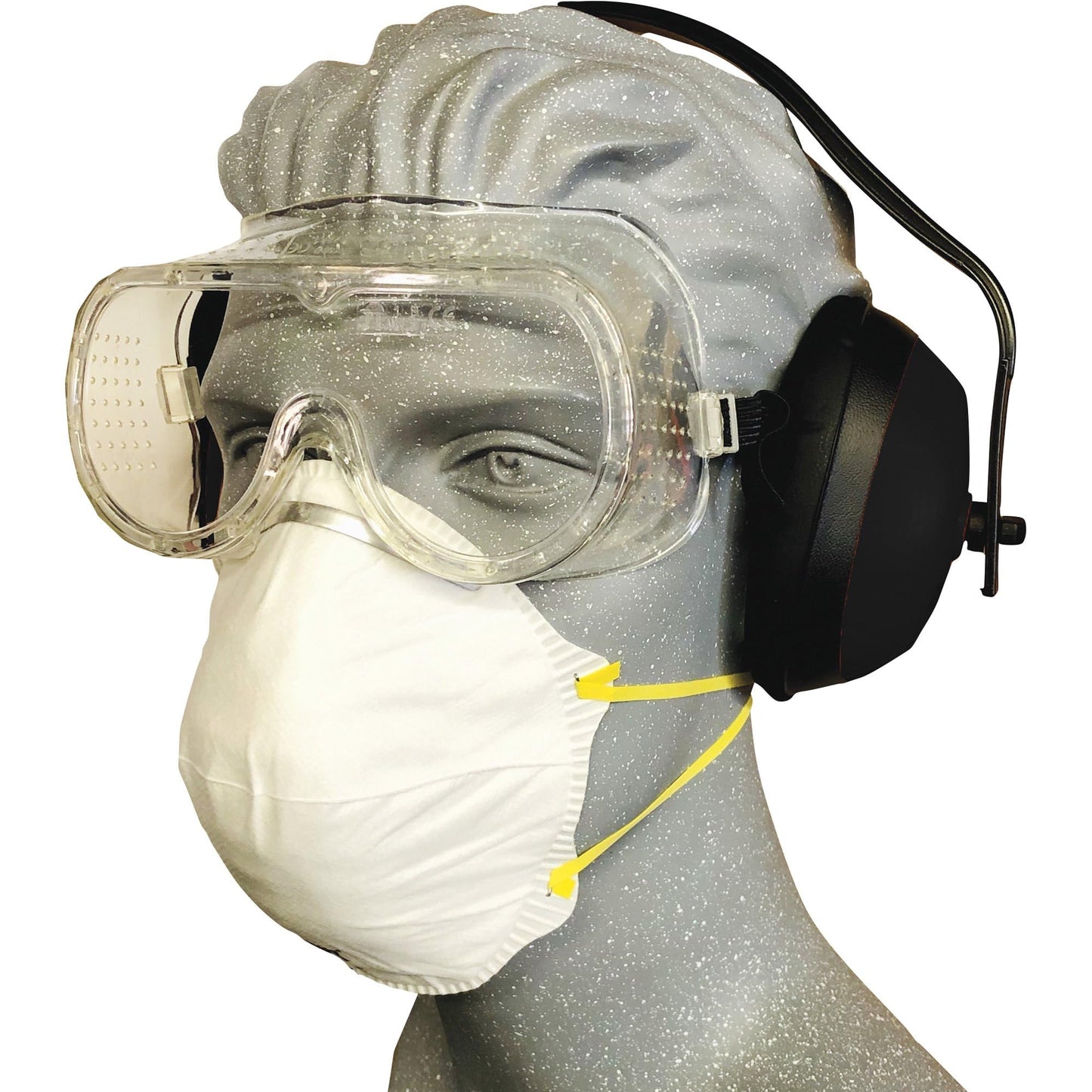 The Face Protector Super Value 3PC Construction Safety Glasses Head Covering Mechanic Safety Set