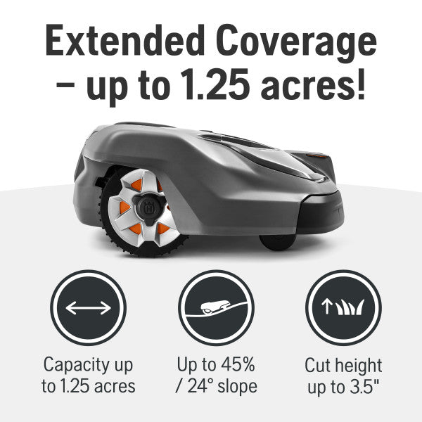 Husqvarna Automower 450XH Robotic Lawn Mower, 2- to 3.6-Inch Cut Height, with GPS Assisted Navigation (up to 1.25 Acre)