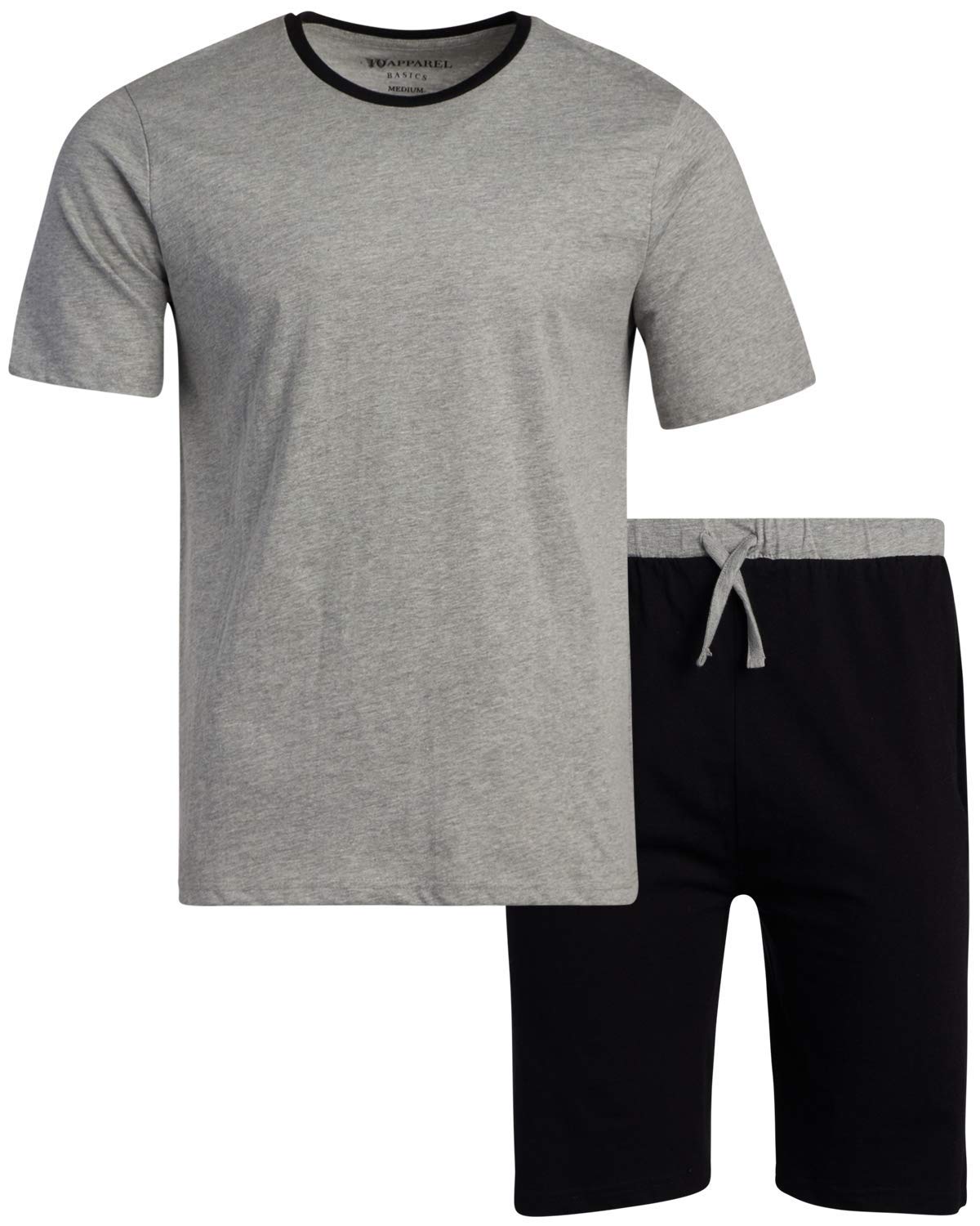 Ten West Apparel Men’s Pajamas – Short Sleeve Tee and Lounge Shorts Sleepwear Set (M-XL)