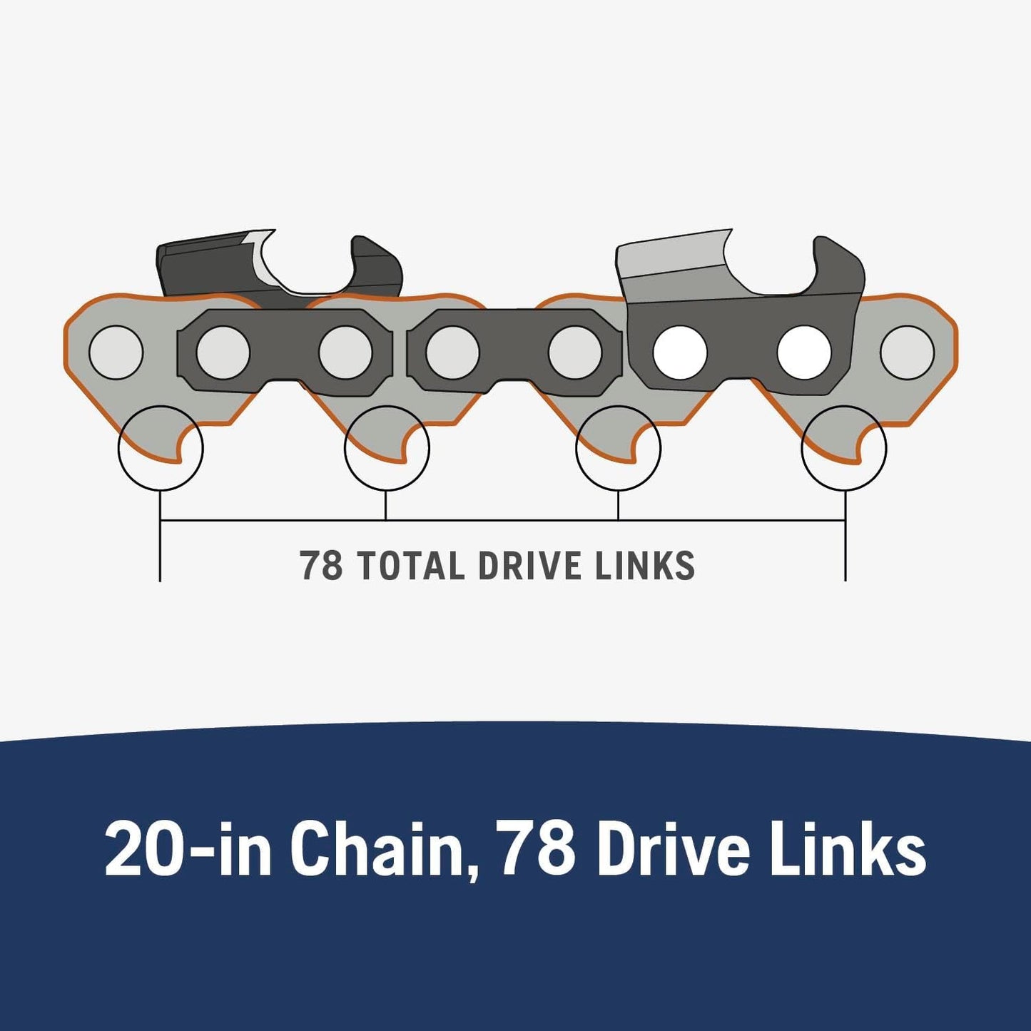 Husqvarna 581643678 SP33G 20" Chainsaw Chain .325 .050 3 Pack