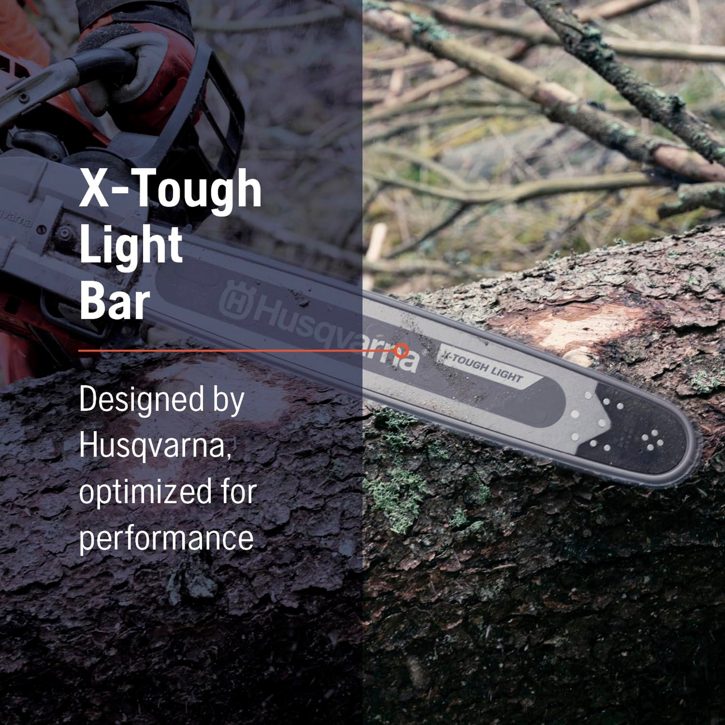 Husqvarna X-Tough Light 24 inch Chainsaw Bar, 3/8" pitch, 050" gauge and 84 drive links