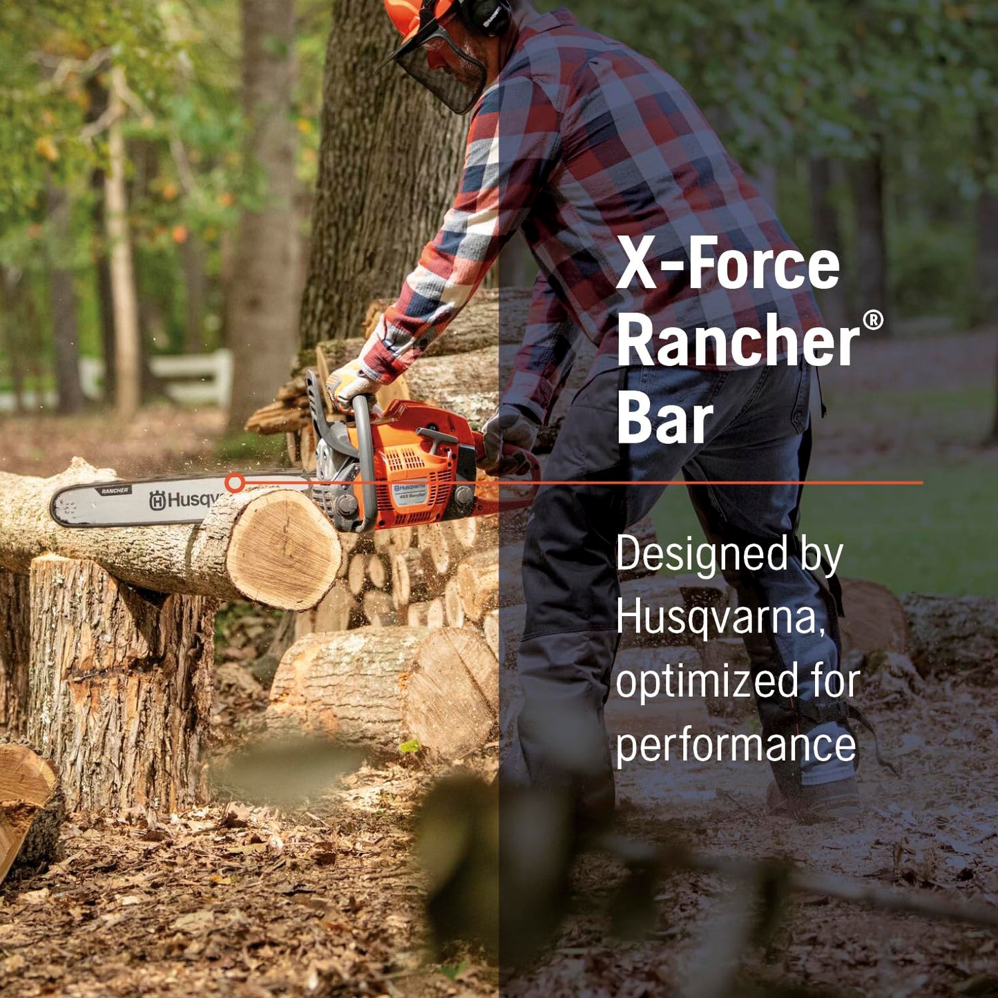 Husqvarna 18 Inch Rancher Chainsaw Bar, 3/8" Pitch .050" Gauge, 68 Drive Links, Chainsaw Accessories