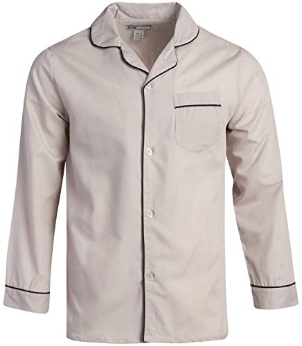 Ten West Apparel Men’s Pajamas Set - Long Sleeve Button Down Sleep Shirt and Pajama Bottoms Sleepwear Set