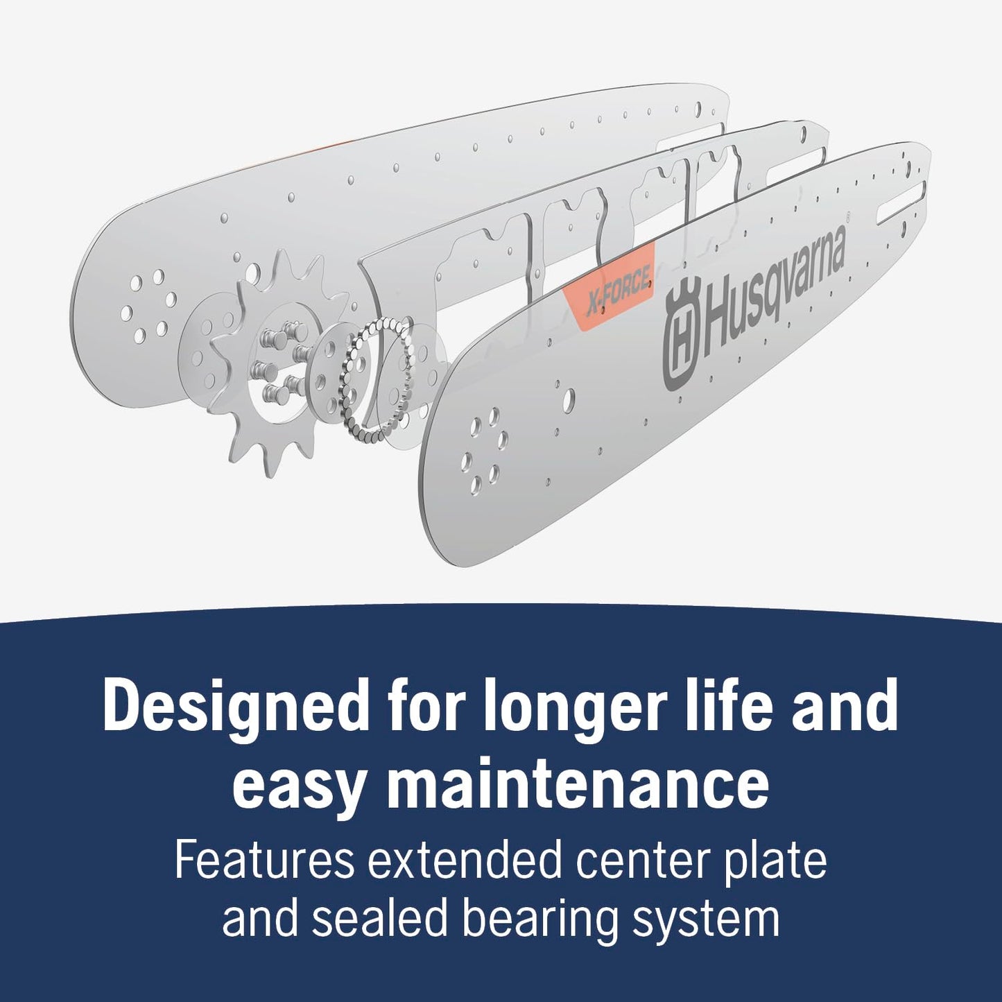 Husqvarna X-Force (XF-388) 20 inch Chainsaw Guide Bar, 3/8" pitch, .058 gauge, 72 drive links