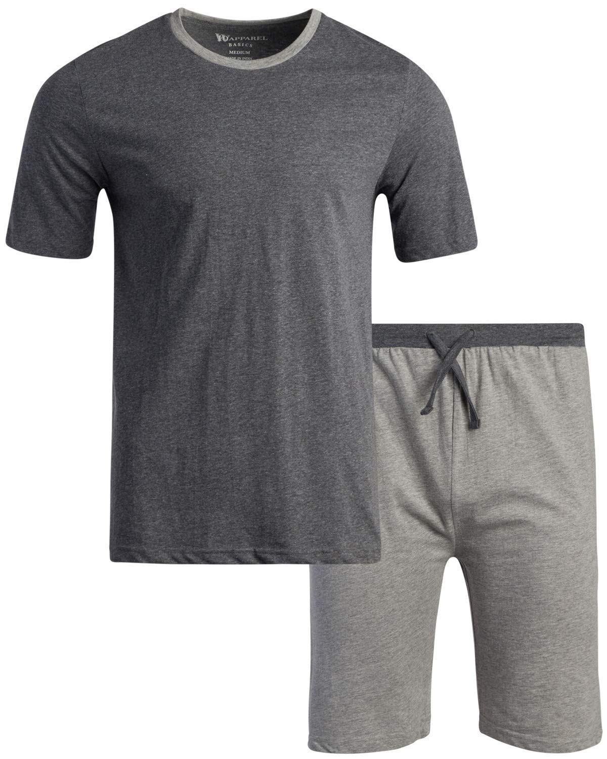 Ten West Apparel Men’s Pajamas – Short Sleeve Tee and Lounge Shorts Sleepwear Set (M-XL)