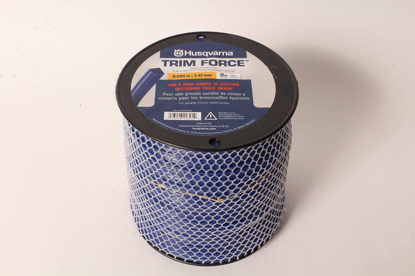 Husqvarna Genuine 529337504 Trim Force Square Trimmer Line 5lb 1427' Spool .095"