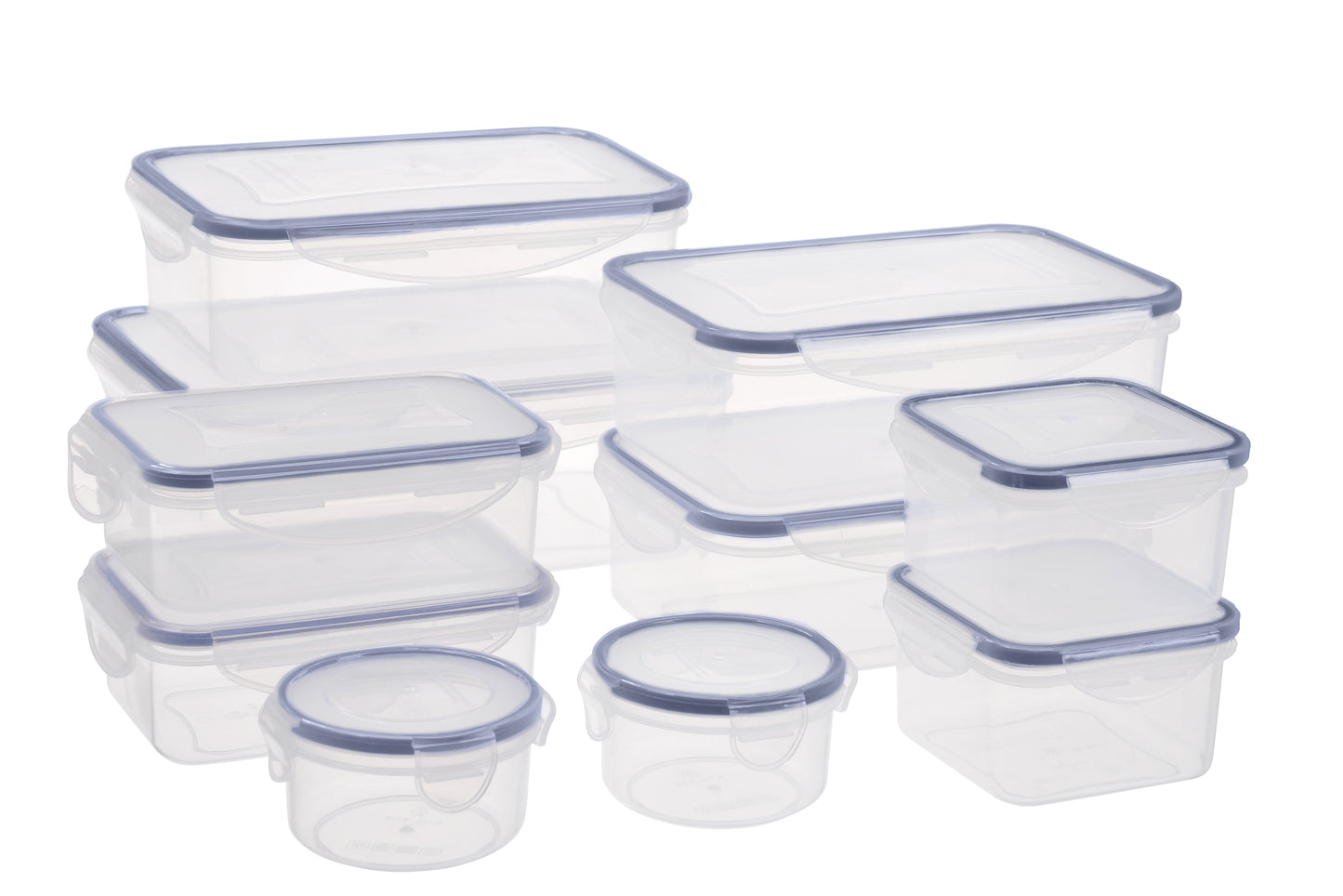 MTR 24 PC Value Pack Storage Containers BPA Free Kitchen Stackable Storage Pantry Organization Dishwasher Safe Microwave Safe Freezer Safe Airtight Silicone Containers Leakproof & Reusable