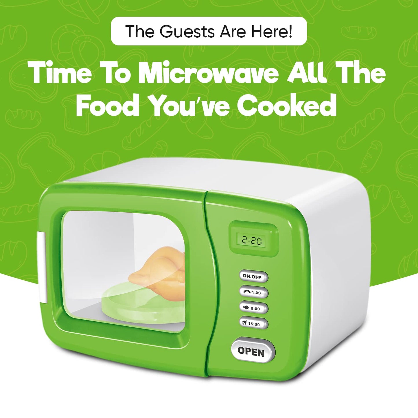 Misco Toys Kids Kitchen Appliances, Children Kitchen Pretend Play Appliance Set for Toddlers Ages 4 5 6 7 8, Real Life Functions with Lights, Sounds, and Mixers, Great Gift for Little Girls!