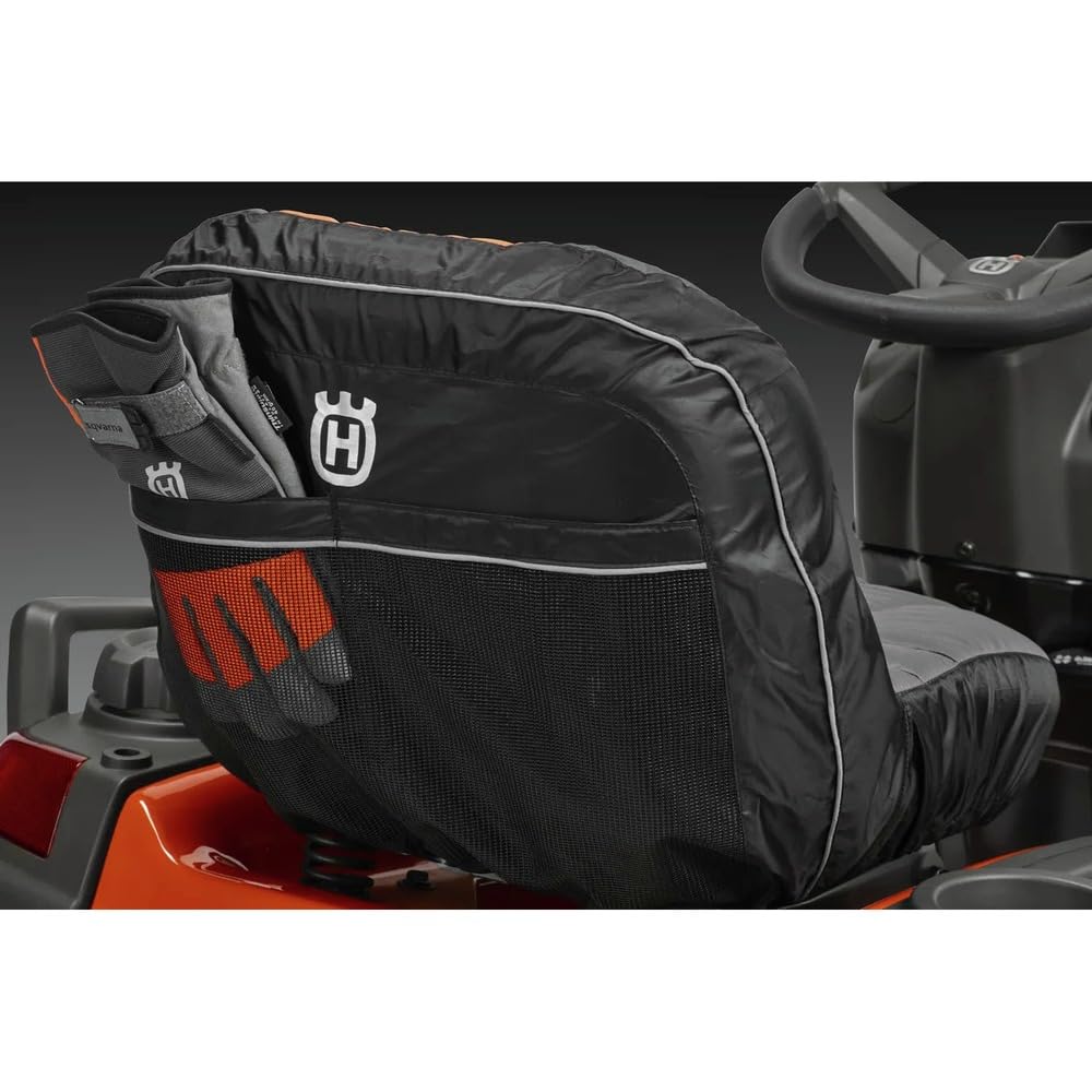 Husqvarna Tractor Seat Cover Riding Mower Accessories, Orange/Gray