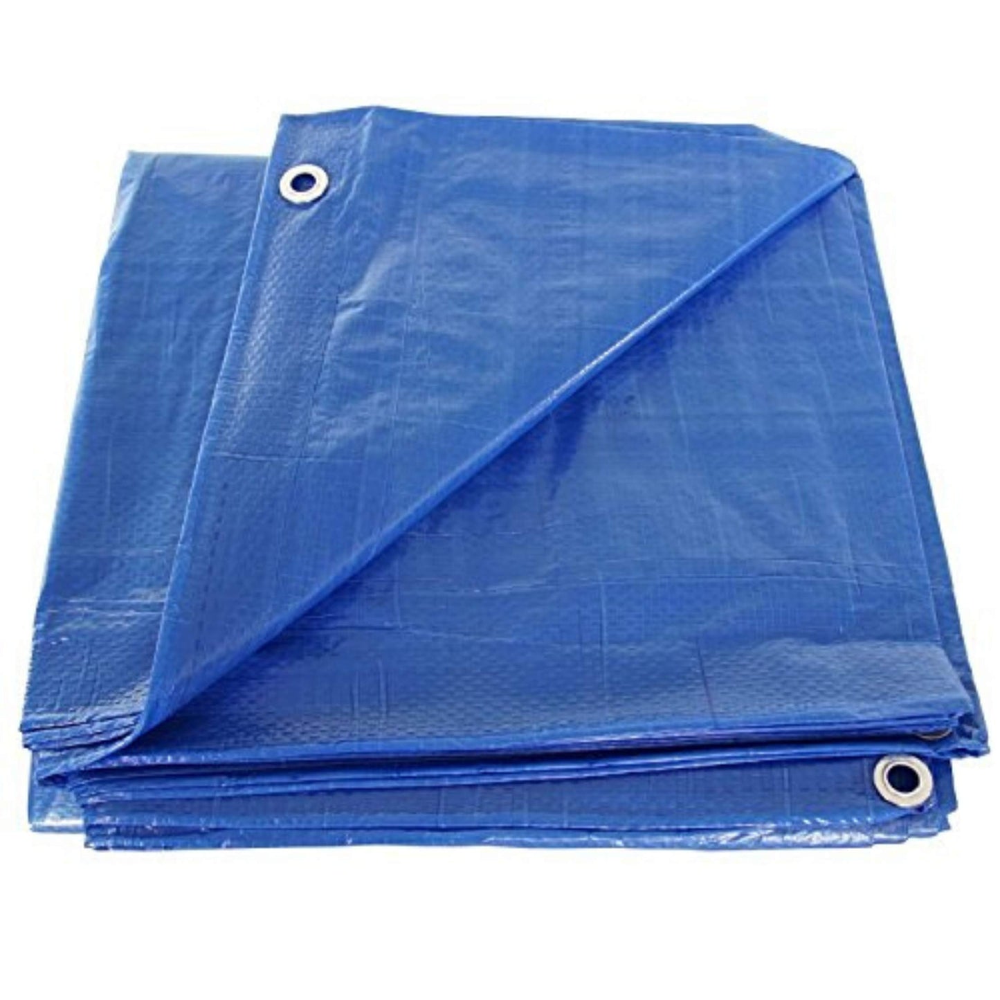 P-LINE Large Blue Tarp Cover – Outdoor Tarp for Pools, Boats, Cars and Trucks – Waterproof Tarp Cover – Heavy-Duty Poly Tarp with Grommets for Secured Tie-Down – 5mil Thick