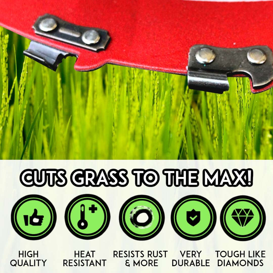 MTR Saw Chain Tooth Brush Cutter Blades Circular Blade Weed Eater Cutter Trimmer 10,000RPM Steel Grass Brush Cutter Blade Forest Trees Wood Metal Multi Use Blades & Bundle Kits (9" KIT)