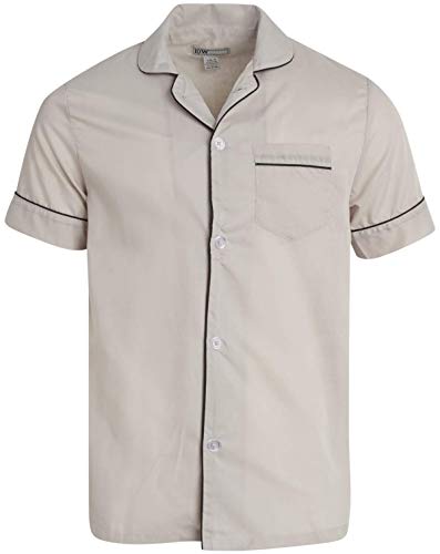 Ten West Apparel Men's 2-Piece Pajama Set with Short Sleeve Shirt and Long Pants