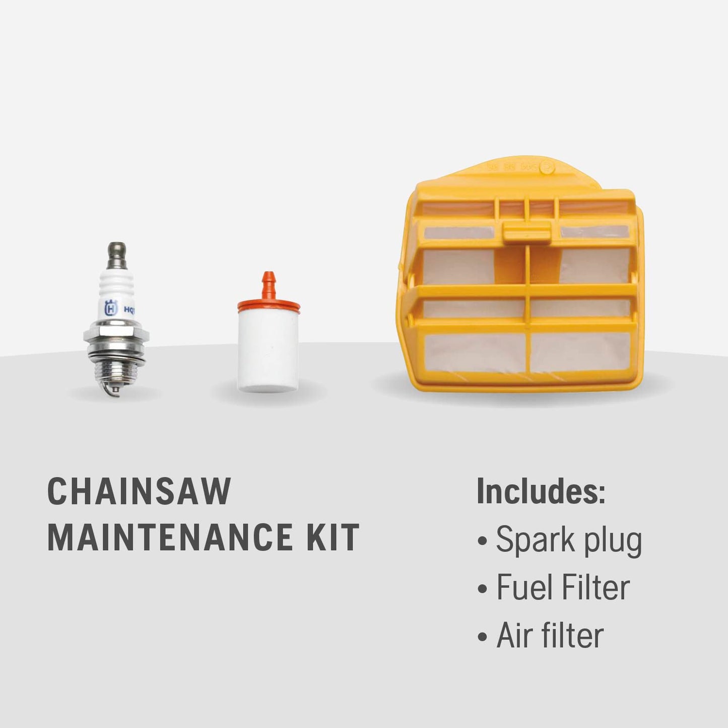 Husqvarna 599333701 455R/460R Chainsaw Maintenance Kit, Easy-to-Install Chainsaw Parts Tune Up Kit Includes Air Filter, Fuel Filter and Spark Plug