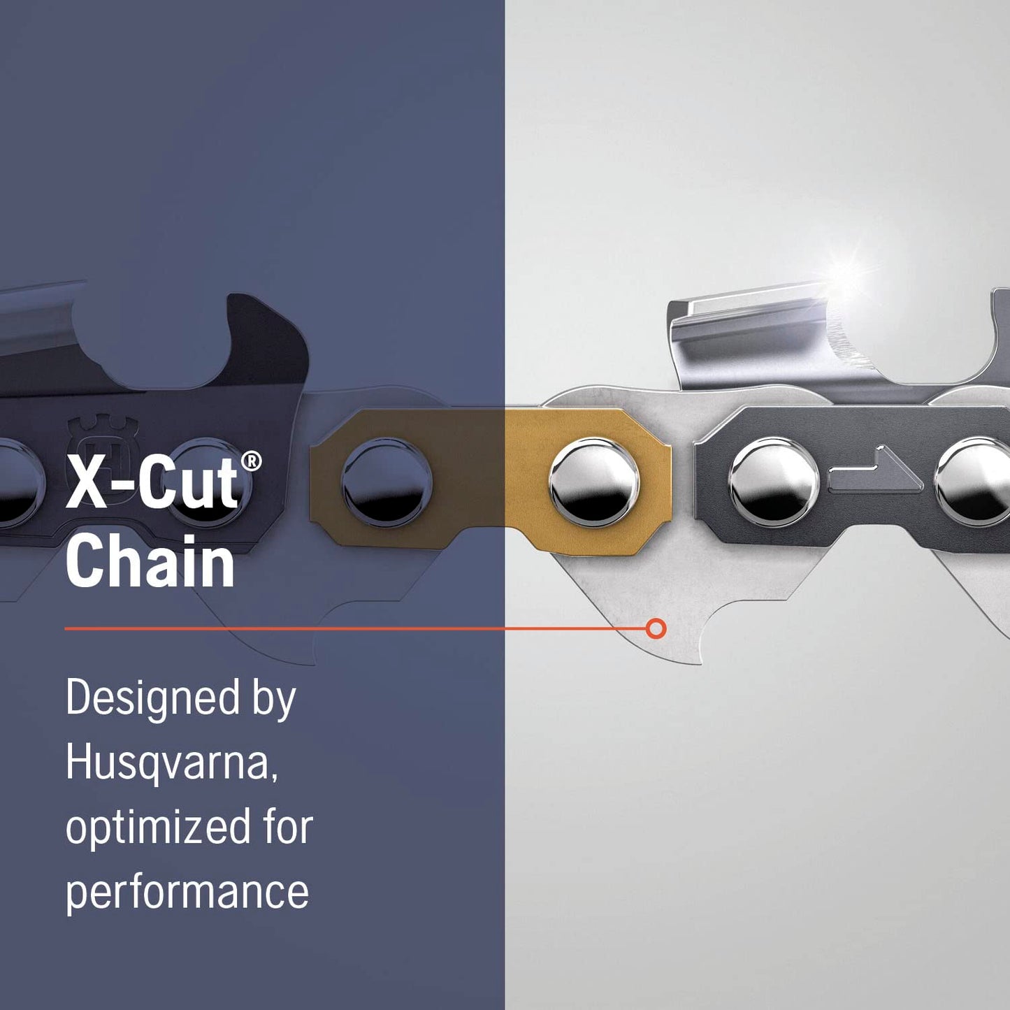 Husqvarna X-Cut SP33G 16 Inch Chainsaw Chain, .325" Pitch, .050" Gauge, 66 Drive Links, Pre-Stretched Chainsaw Blade Replacement with Superior Lubrication and Low Kickback, Gray