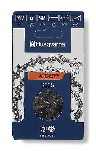 Husqvarna X-Cut S83G 24 Inch Semi Chisel Chainsaw Chain, 3/8" Pitch, .050 Gauge