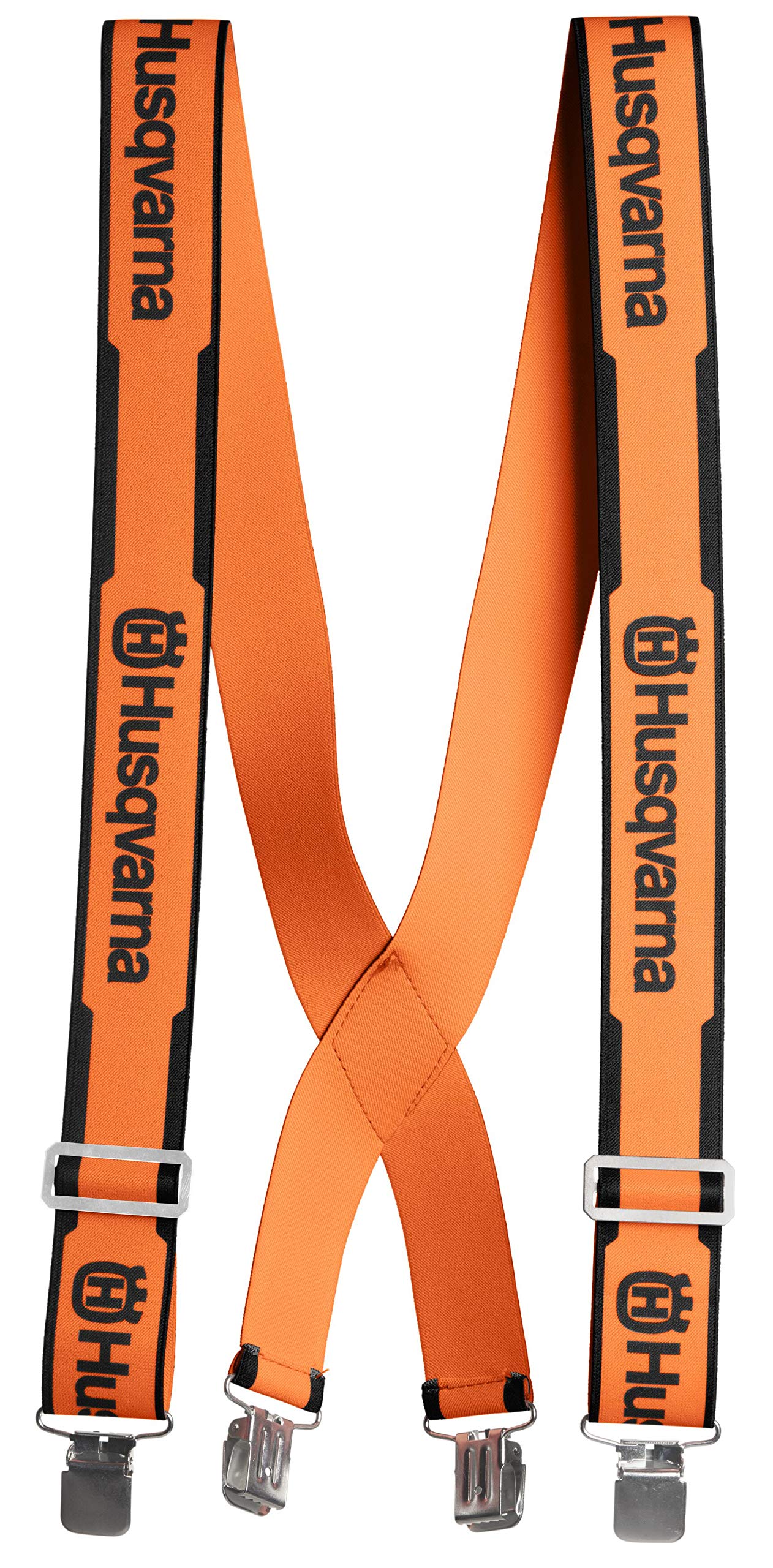 Genuine Husqvarna 505618500 Orange Suspenders with Metal Clips