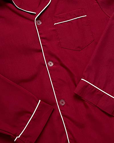 Ten West Apparel Men’s Pajamas Set - Long Sleeve Button Down Sleep Shirt and Pajama Bottoms Sleepwear Set