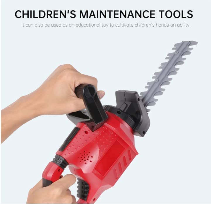 Misco Toys Pretend Play Kids Hedge Trimmer Toy Tool Garden Set, Kids Construction Gardening Toy,Real Sound and Movement, Perfect for Toddlers and Babies, Realistic Effect and Great Gift!