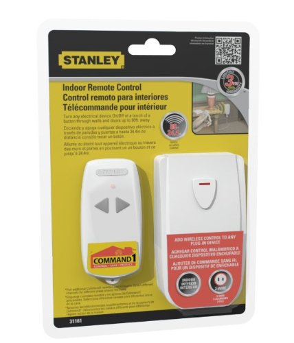 STANLEY 31161 Cammand1 Wireless Indoor Outlet with Remote, White