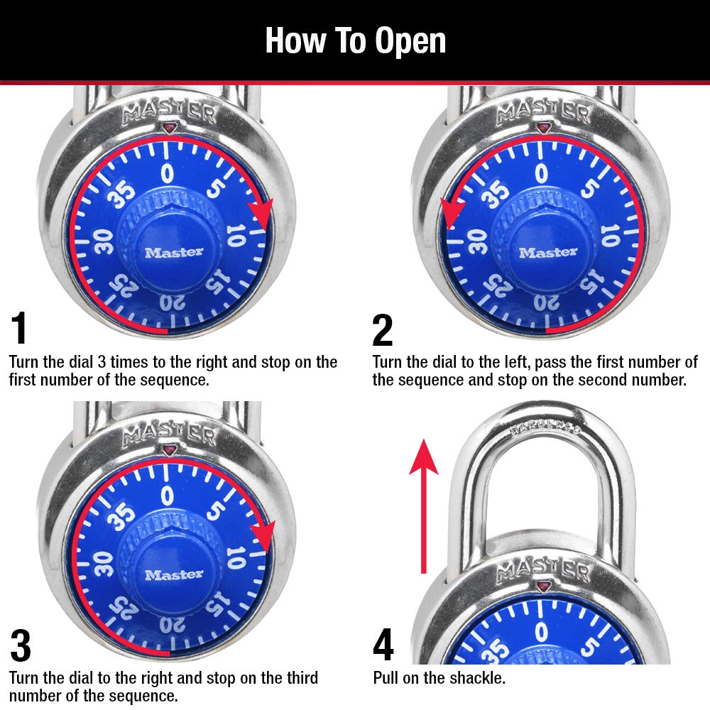 Master Lock Locker Lock Combination Padlock