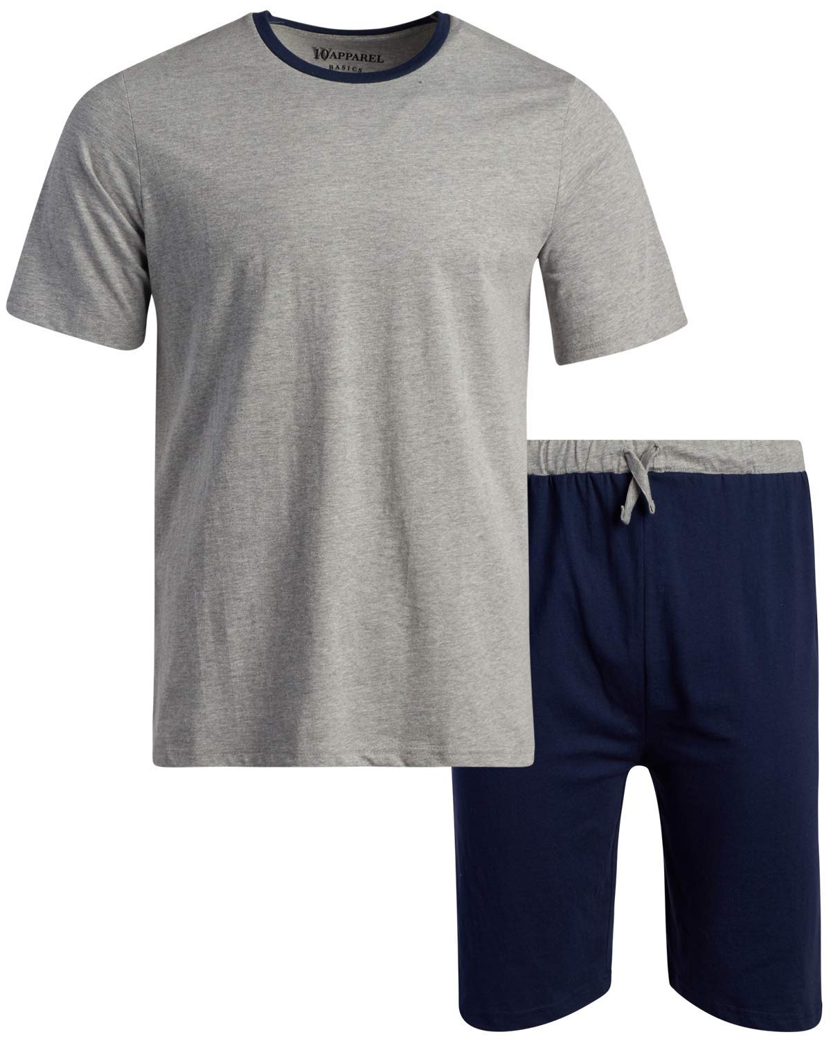 Ten West Apparel Men’s Pajamas – Short Sleeve Tee and Lounge Shorts Sleepwear Set (M-XL)