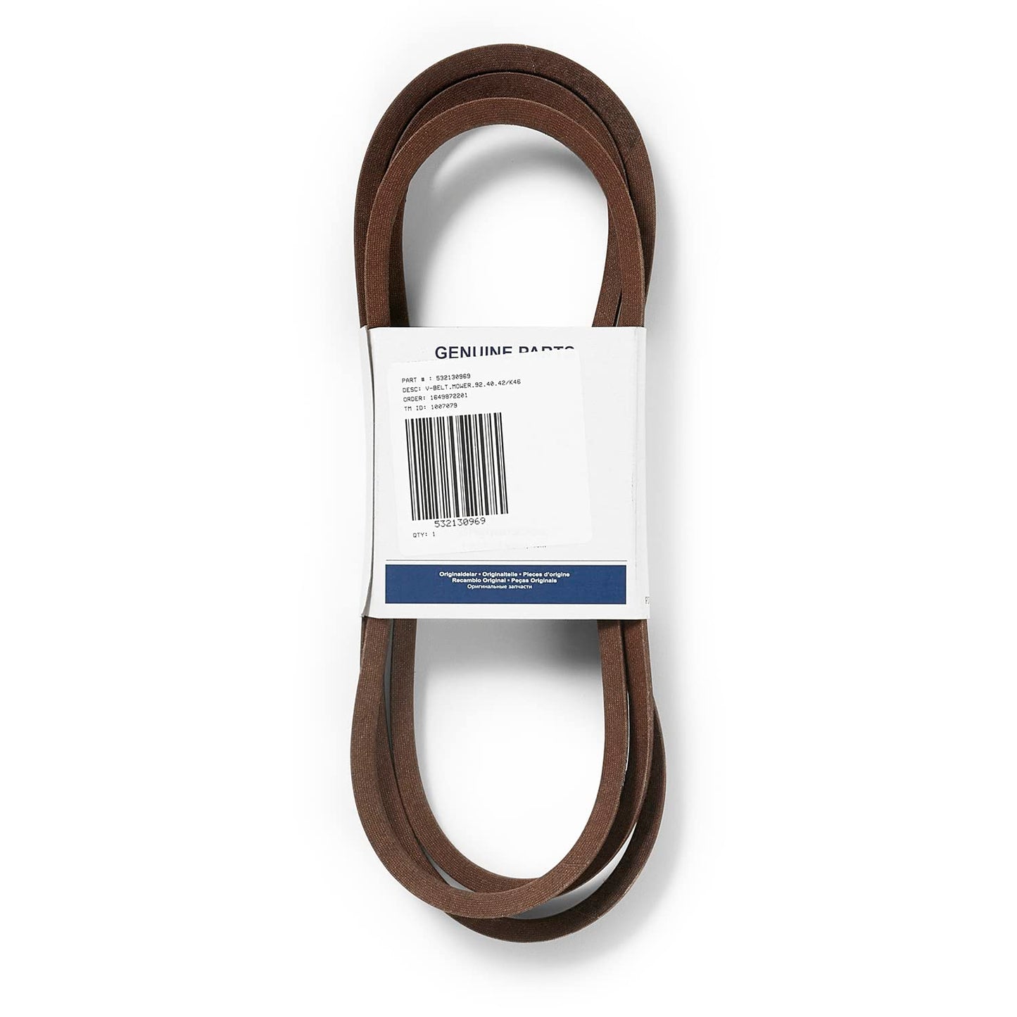 Husqvarna 532130969 V-Belt Drive Replacement for Lawn Tractors, Brown, Black