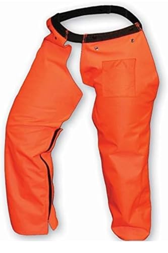FORESTER Protective Trimmer Safety Chaps, Orange, Large (One Size Fits Most) *Not for Use with Chainsaws*