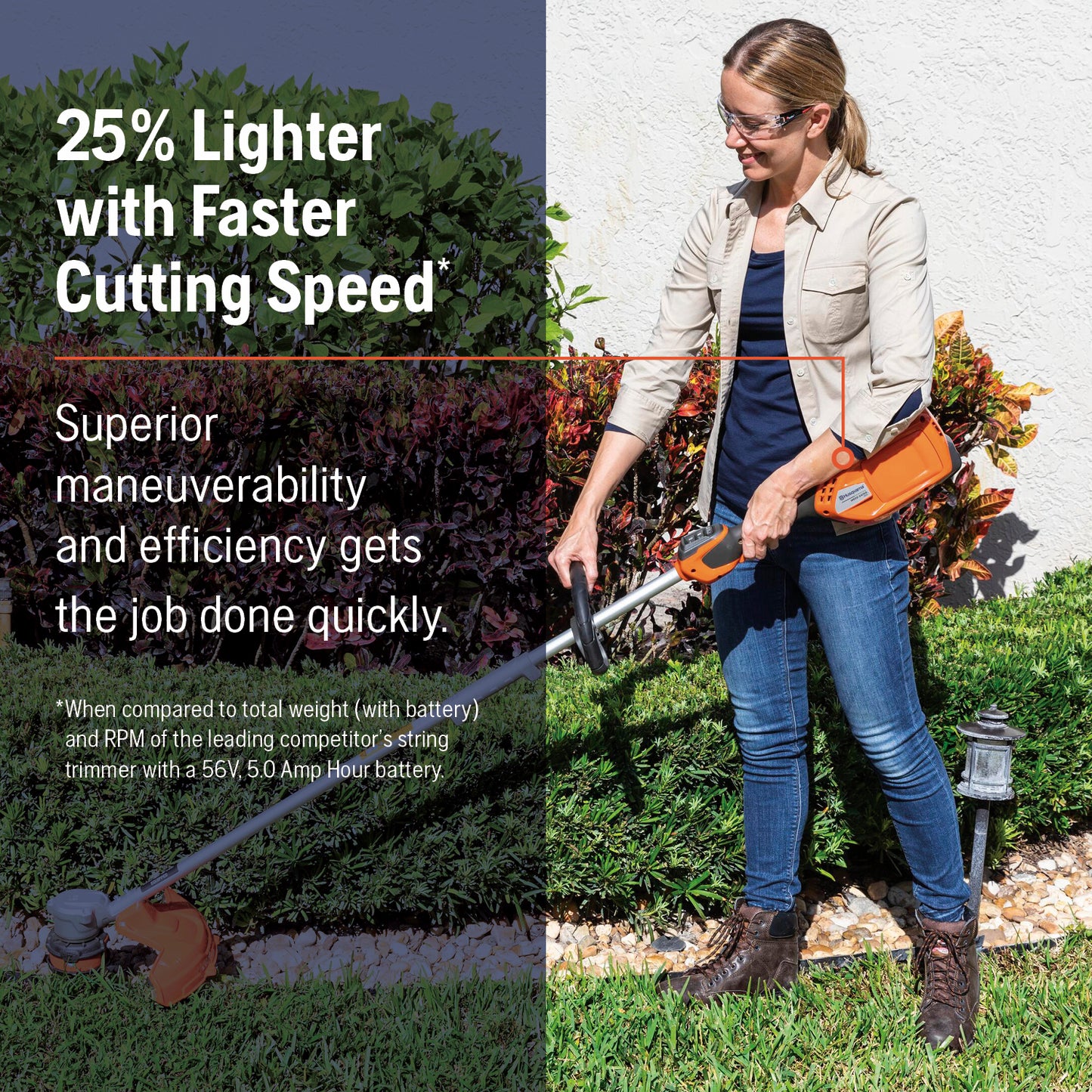 Husqvarna 320iL 16 inch Dual Direction Straight Shaft 40V Battery Powered Cordless String Trimmer, Battery and Charger Not Included